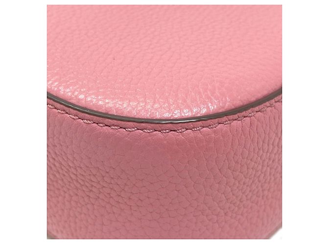 Borsa a tracolla in pelle rosa con logo Tory Burch - vista 15