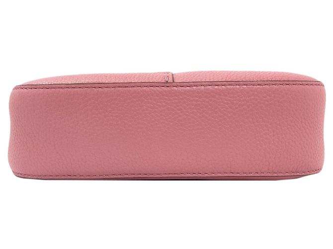 Borsa a tracolla in pelle rosa con logo Tory Burch - vista 4