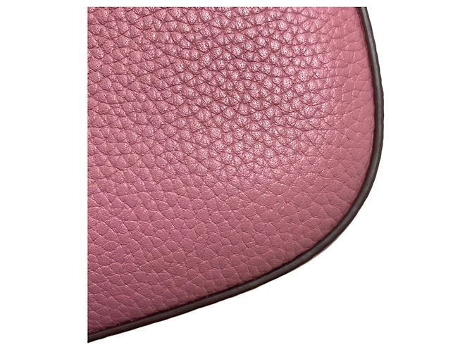 Borsa a tracolla in pelle rosa con logo Tory Burch - vista 9