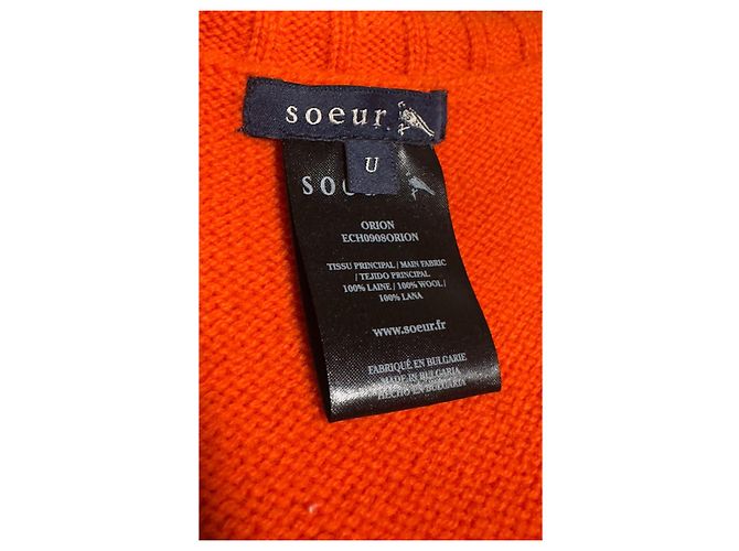 Soeur Rollkragen-Aufsatz aus Merinowolle Orange - Ansicht 4