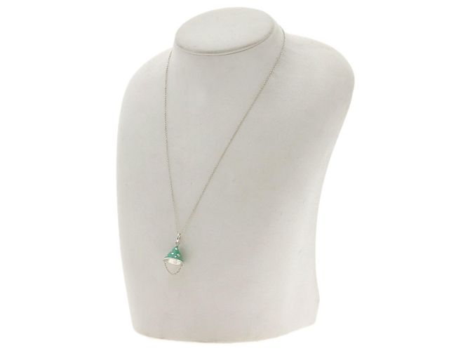 Tiffany & Co Tiffany Party Hat Emaille-Halskette Silber - Ansicht 4