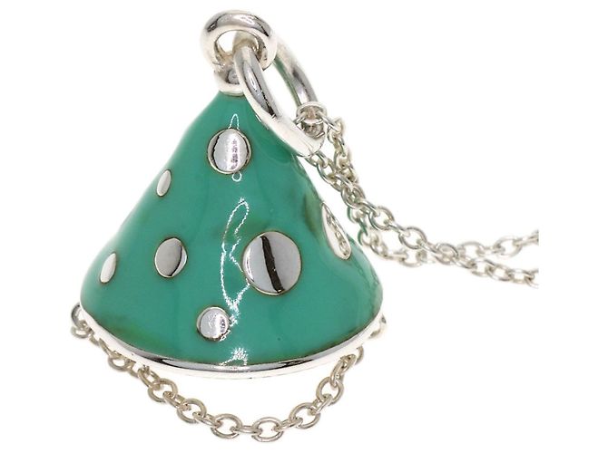 Tiffany & Co Tiffany Party Hat Emaille-Halskette Silber - Ansicht 5
