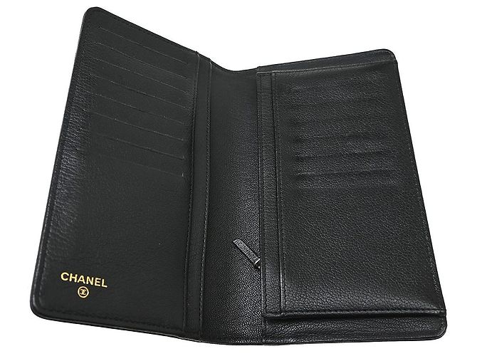 Portafoglio Chanel Timeless CC Caviar Long Nero - vista 6