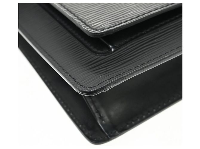 Borsa Louis Vuitton Monceau in pelle Epi BB Nero - vista 5