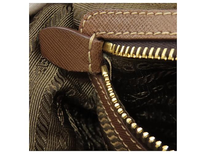 Borsa 2-Way Prada in nylon marrone - vista 11
