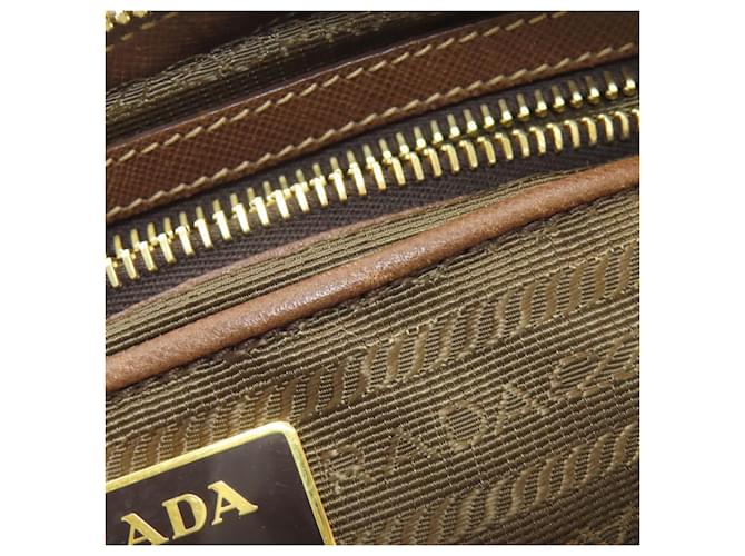 Borsa 2-Way Prada in nylon marrone - vista 13