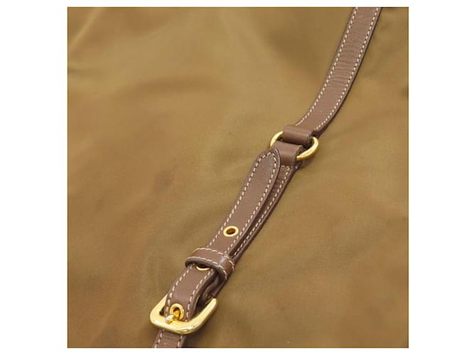 Borsa 2-Way Prada in nylon marrone - vista 15