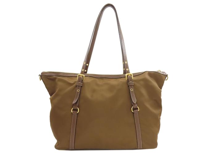 Borsa 2-Way Prada in nylon marrone - vista 2