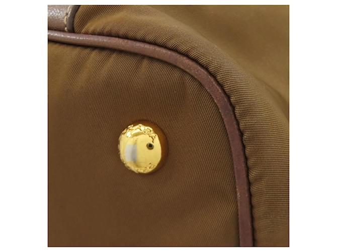 Borsa 2-Way Prada in nylon marrone - vista 28