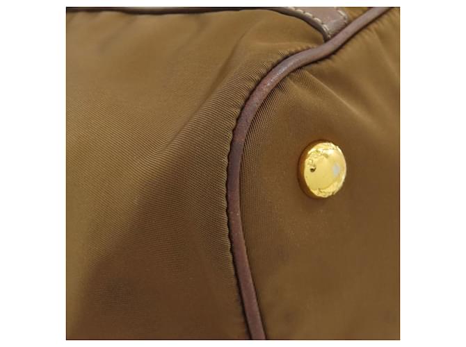 Borsa 2-Way Prada in nylon marrone - vista 29