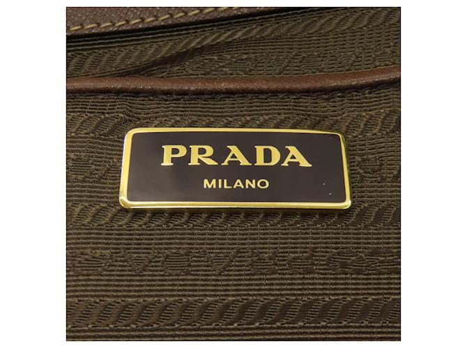 Borsa 2-Way Prada in nylon marrone - vista 6