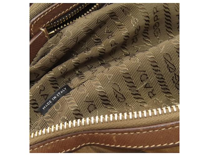Borsa 2-Way Prada in nylon marrone - vista 8