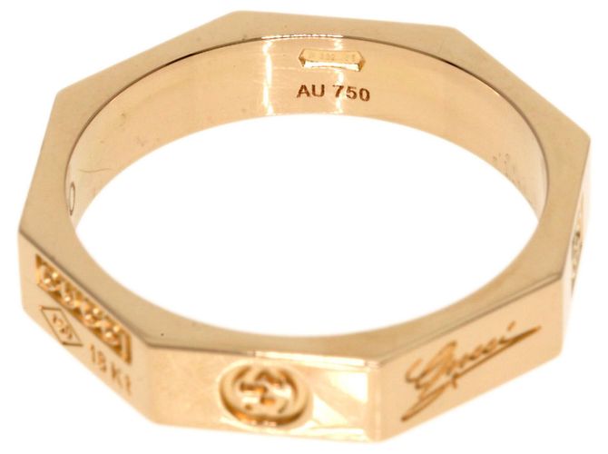 Anello Gucci Octagon #10 in oro rosa 18K - vista 4