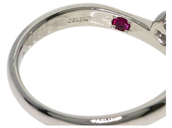 Céline Anello Ruby and Diamond in Platino Celine Argento - vista 6