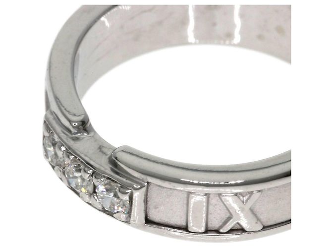 Tiffany & Co. Atlas 3-Diamond Ring in 18K White Gold - view 11