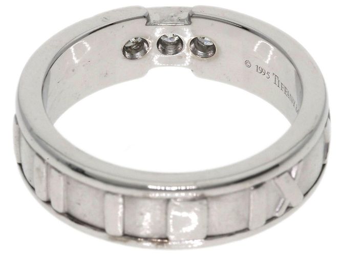Tiffany & Co. Atlas 3-Diamond Ring in 18K White Gold - view 4
