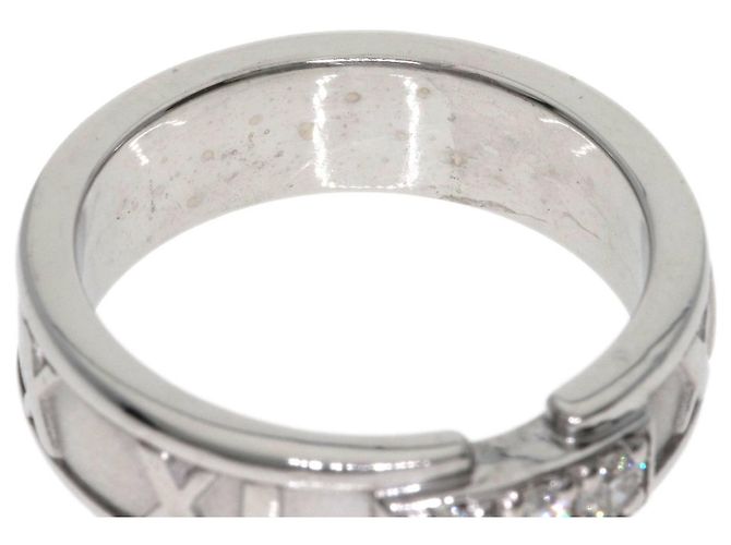 Tiffany & Co. Atlas 3-Diamond Ring in 18K White Gold - view 7