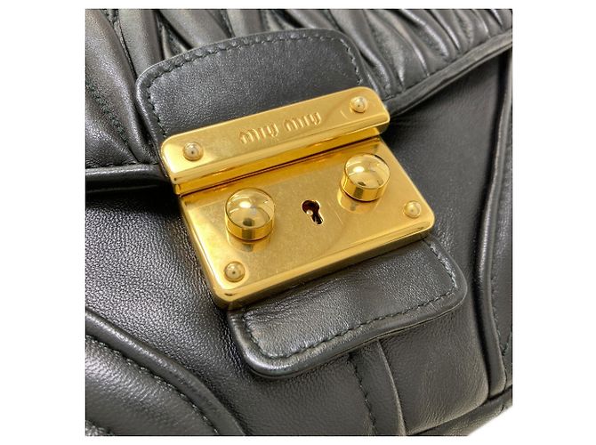 Borsa a Spalla Biker Miu Miu Nero - vista 12