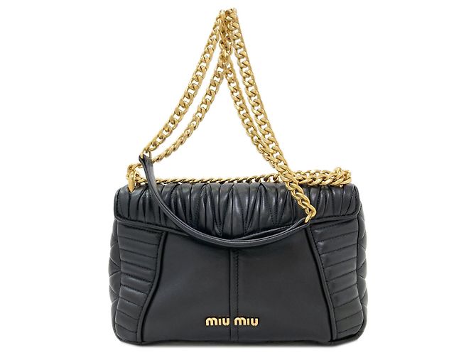 Borsa a Spalla Biker Miu Miu Nero - vista 2