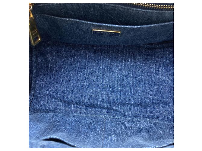 Prada Canapa Mini 2-Way Handtasche Blau - Ansicht 5
