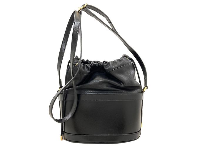 Borsa a secchiello Gucci Horsebit in pelle nera Nero - vista 2