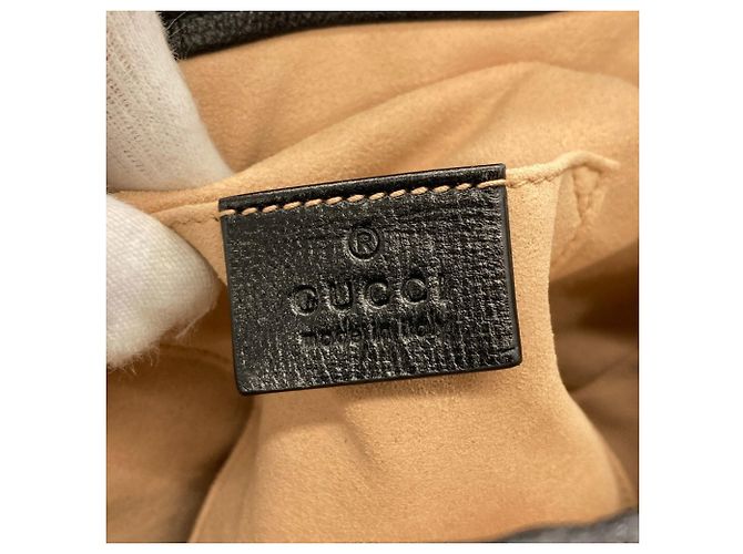 Borsa a secchiello Gucci Horsebit in pelle nera Nero - vista 6