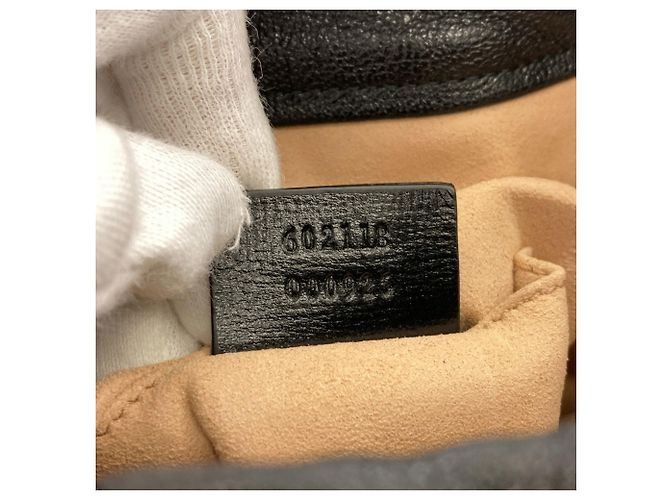 Borsa a secchiello Gucci Horsebit in pelle nera Nero - vista 7