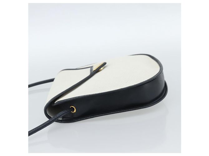 Borsa a Spalla SAINT LAURENT in Tela Cerata Oro Bianco Auth bs35518 D'oro - vista 4