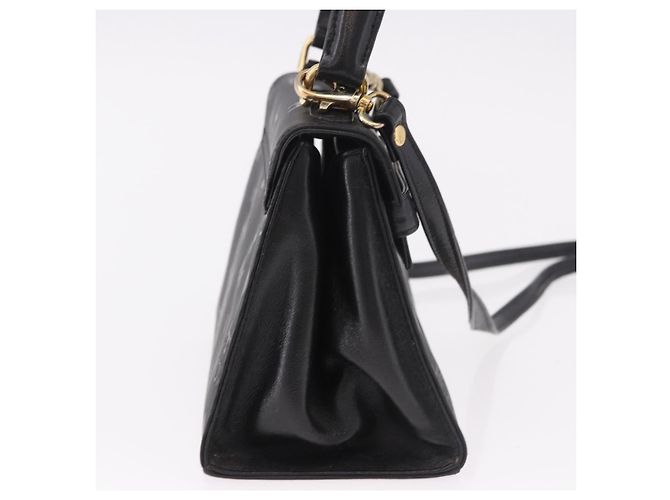 Borsa MCM Logogram Vicetos PVC 2way Nera Oro Auth 183880A Nero D'oro - vista 5