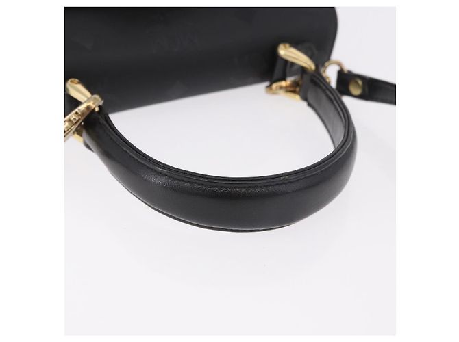 Borsa MCM Logogram Vicetos PVC 2way Nera Oro Auth 183880A Nero D'oro - vista 7
