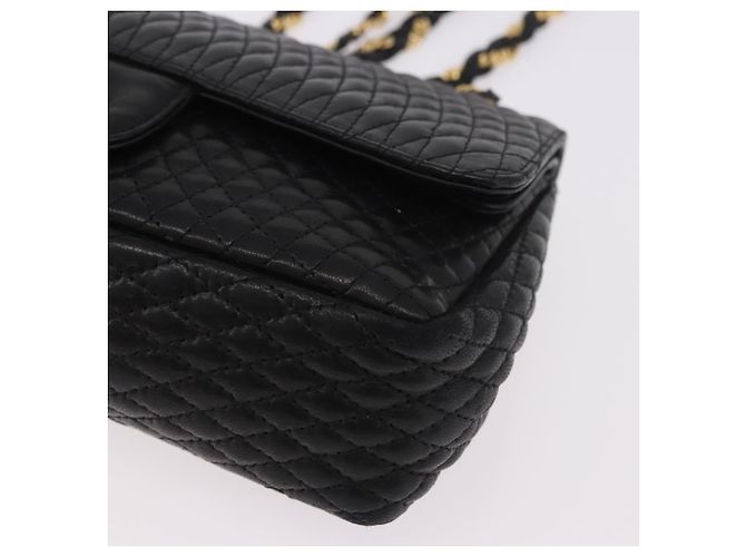 Borsa a Spalla con Catena BALLY in Pelle Nera e Oro Auth kk688A Nero D'oro - vista 11