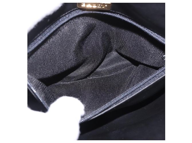 Borsa a Spalla con Catena BALLY in Pelle Nera e Oro Auth kk688A Nero D'oro - vista 22