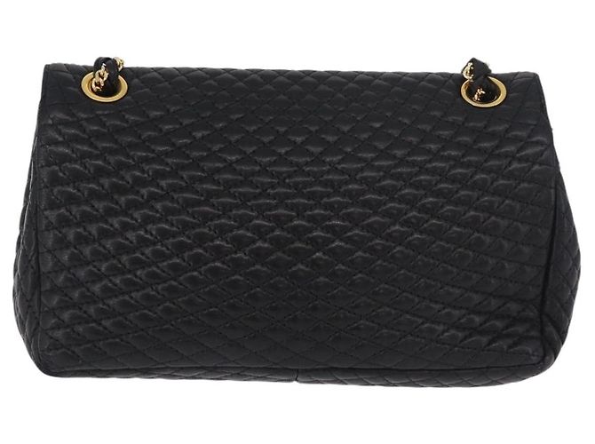 Borsa a Spalla con Catena BALLY in Pelle Nera e Oro Auth kk688A Nero D'oro - vista 3