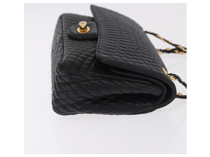 Borsa a Spalla con Catena BALLY in Pelle Nera e Oro Auth kk688A Nero D'oro - vista 4