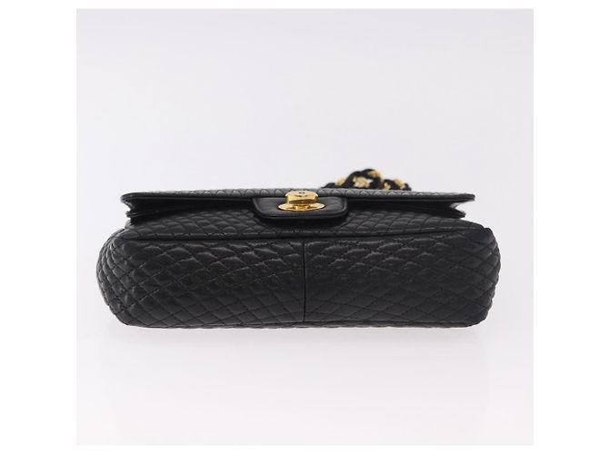 Borsa a Spalla con Catena BALLY in Pelle Nera e Oro Auth kk688A Nero D'oro - vista 9