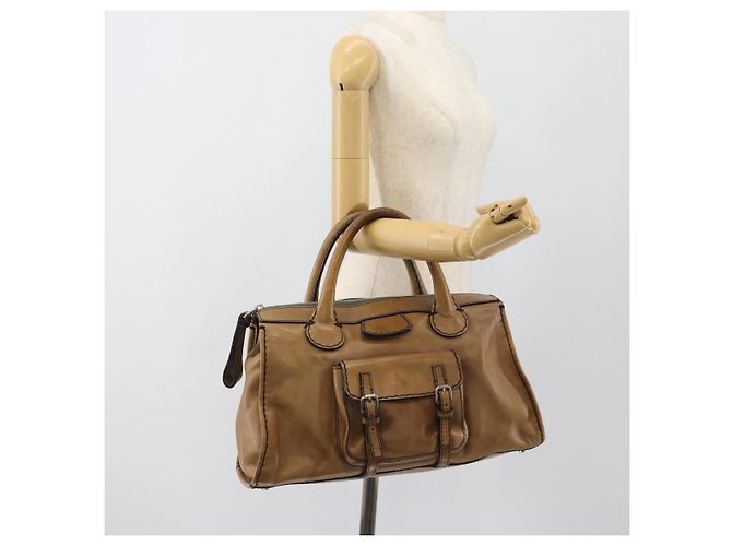 Chloé Borsa Chloe in pelle marrone argento bs35550 - vista 26