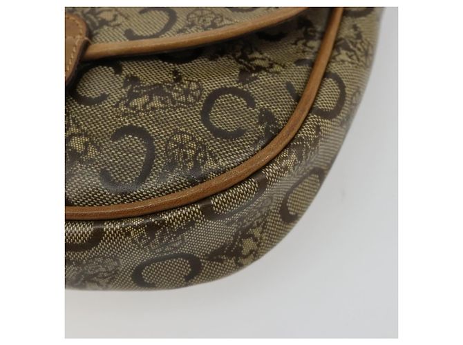 Céline Borsa a tracolla CELINE C Sulky PVC Beige Oro Auth BA13337 D'oro - vista 10