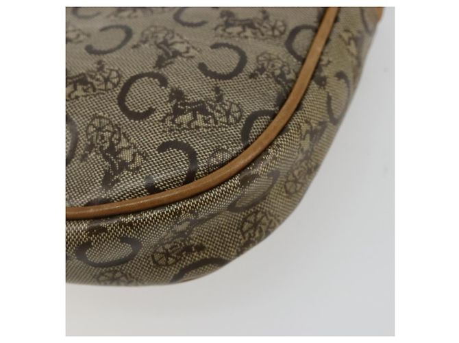 Céline Borsa a tracolla CELINE C Sulky PVC Beige Oro Auth BA13337 D'oro - vista 12