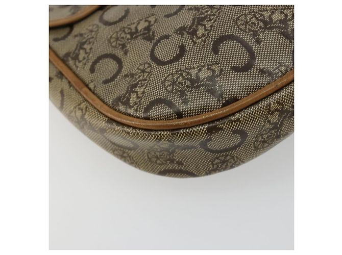 Céline Borsa a tracolla CELINE C Sulky PVC Beige Oro Auth BA13337 D'oro - vista 13