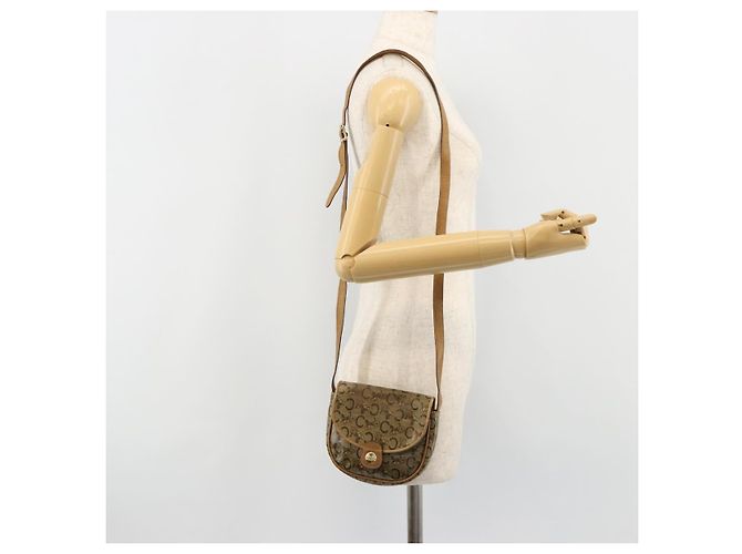 Céline Borsa a tracolla CELINE C Sulky PVC Beige Oro Auth BA13337 D'oro - vista 21
