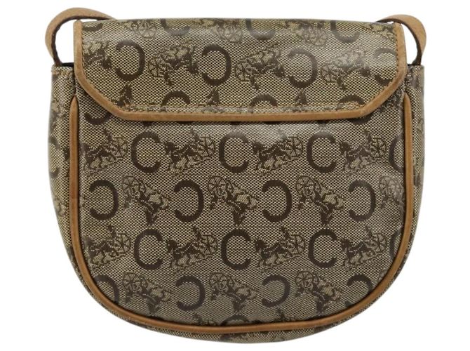 Céline Borsa a tracolla CELINE C Sulky PVC Beige Oro Auth BA13337 D'oro - vista 3