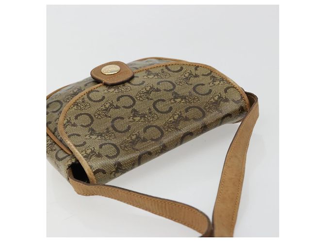 Céline Borsa a tracolla CELINE C Sulky PVC Beige Oro Auth BA13337 D'oro - vista 6