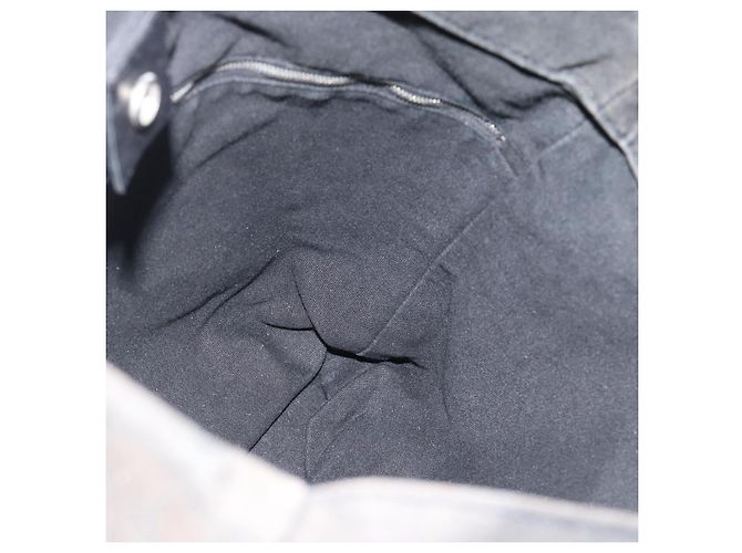 Hermès HERMES Troca Vertical Tote Bag Baumwolle Schwarz Silber Authentisch ar13941 - Ansicht 15