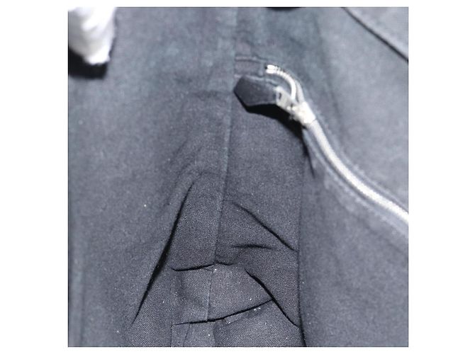Hermès HERMES Troca Vertical Tote Bag Baumwolle Schwarz Silber Authentisch ar13941 - Ansicht 16