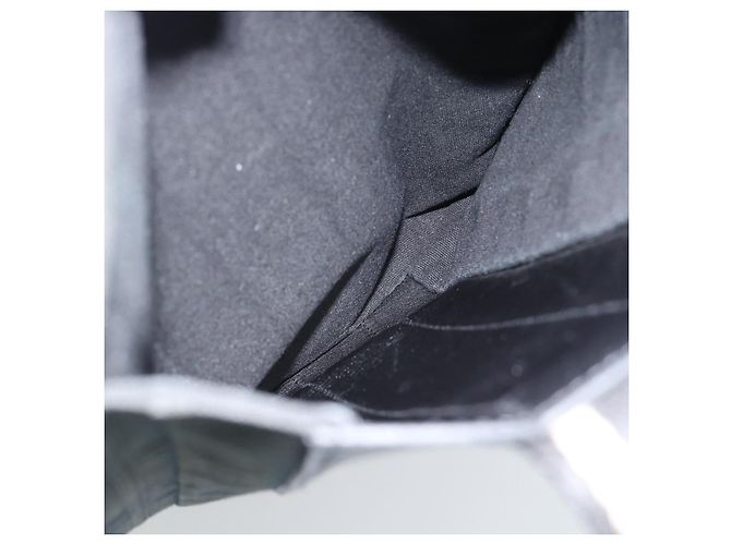 Hermès HERMES Troca Vertical Tote Bag Baumwolle Schwarz Silber Authentisch ar13941 - Ansicht 19