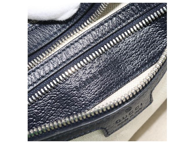 Zaino GUCCI GG Supreme Sherry Line PVC Blu Navy Argento Rosso 547965 Auth ka4697SAM - vista 25