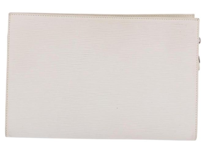 Clutch FENDI in pelle bianco e argento Auth ep14814 - vista 3