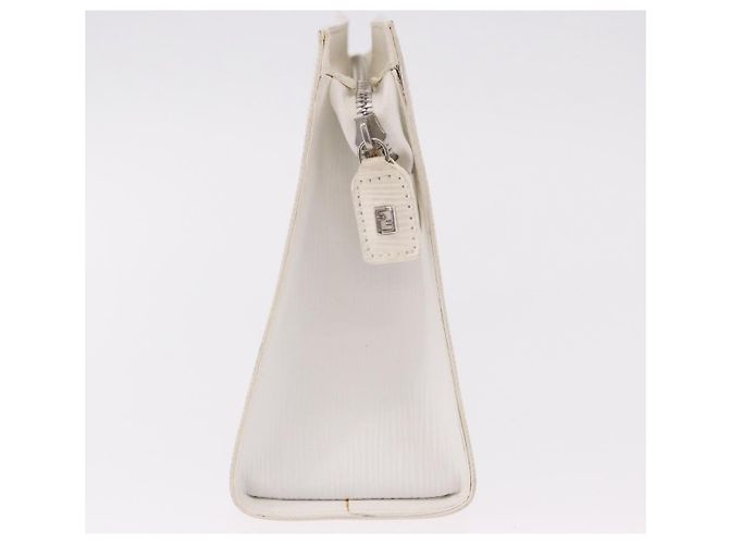 Clutch FENDI in pelle bianco e argento Auth ep14814 - vista 5