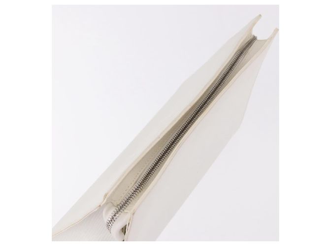 Clutch FENDI in pelle bianco e argento Auth ep14814 - vista 6