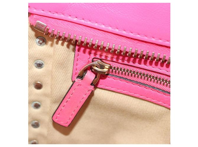 Bolso Tote VALENTINO Studs de cuero 2way Pink Gold Auth BA13319 Rosa Dorado - vista 21